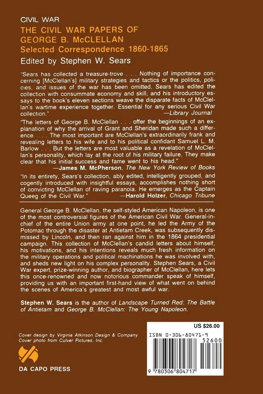 Rückseite: 9780306804717 | The Civil War Papers of George B. McClellan | George B. Mcclellan