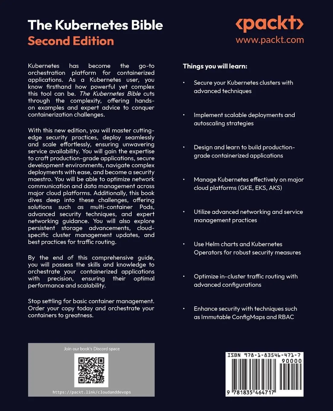 Rückseite: 9781835464717 | The Kubernetes Bible - Second Edition | Gineesh Madapparambath (u. a.)