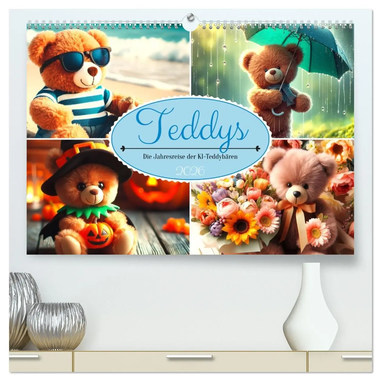 Cover: 9783457464717 | Teddys - Die Jahresreise der KI-Teddybären (hochwertiger Premium...