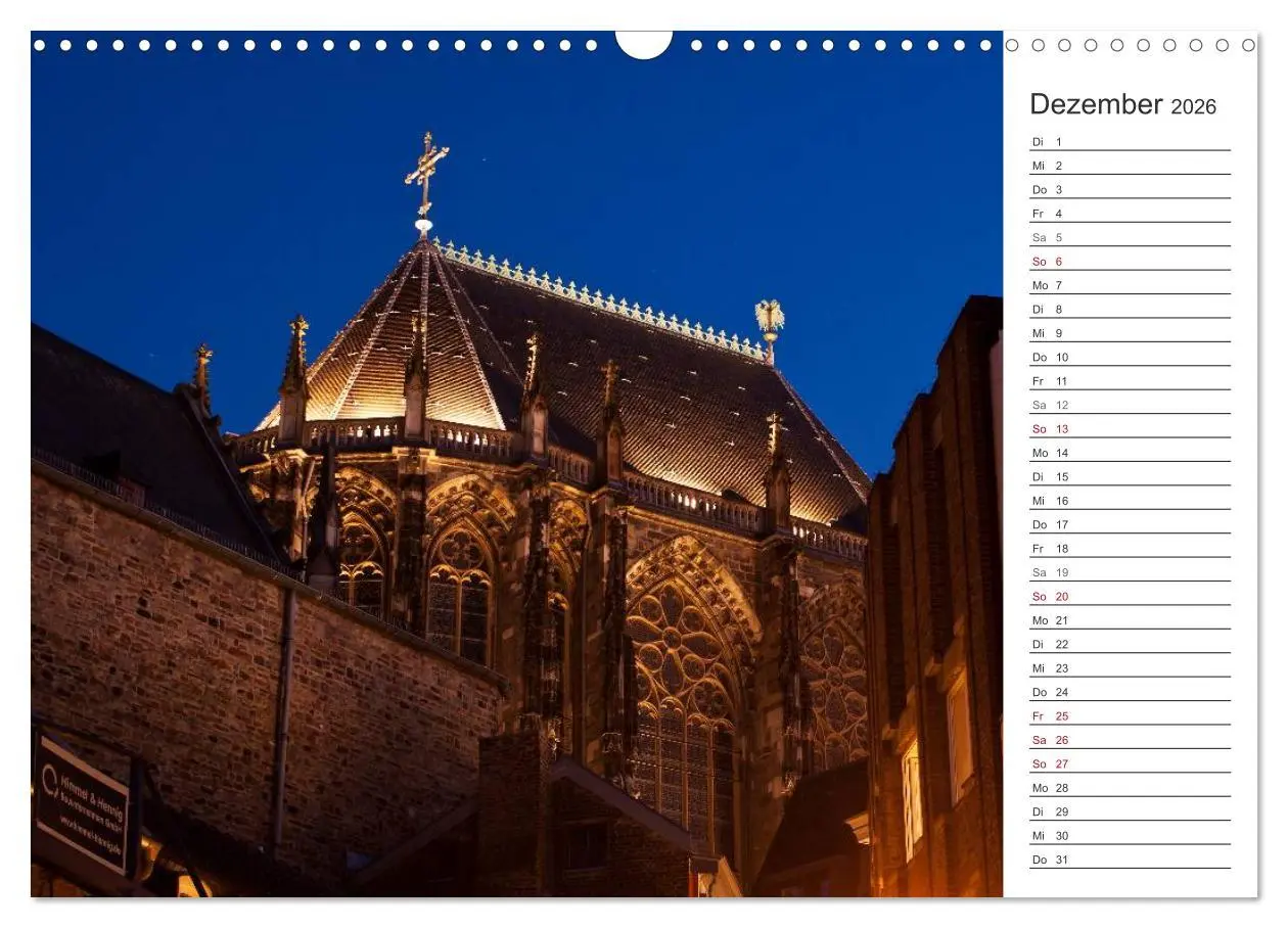 Bild: 9783516004717 | Kaiserstadt Aachen (Wandkalender 2026 DIN A3 quer), CALVENDO...