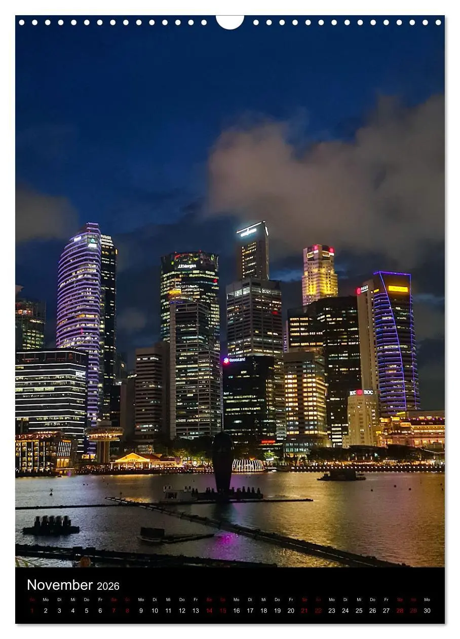 Bild: 9783516244717 | Singapur - Faszinierende Lichterwelt Marina Bay (Wandkalender 2026...