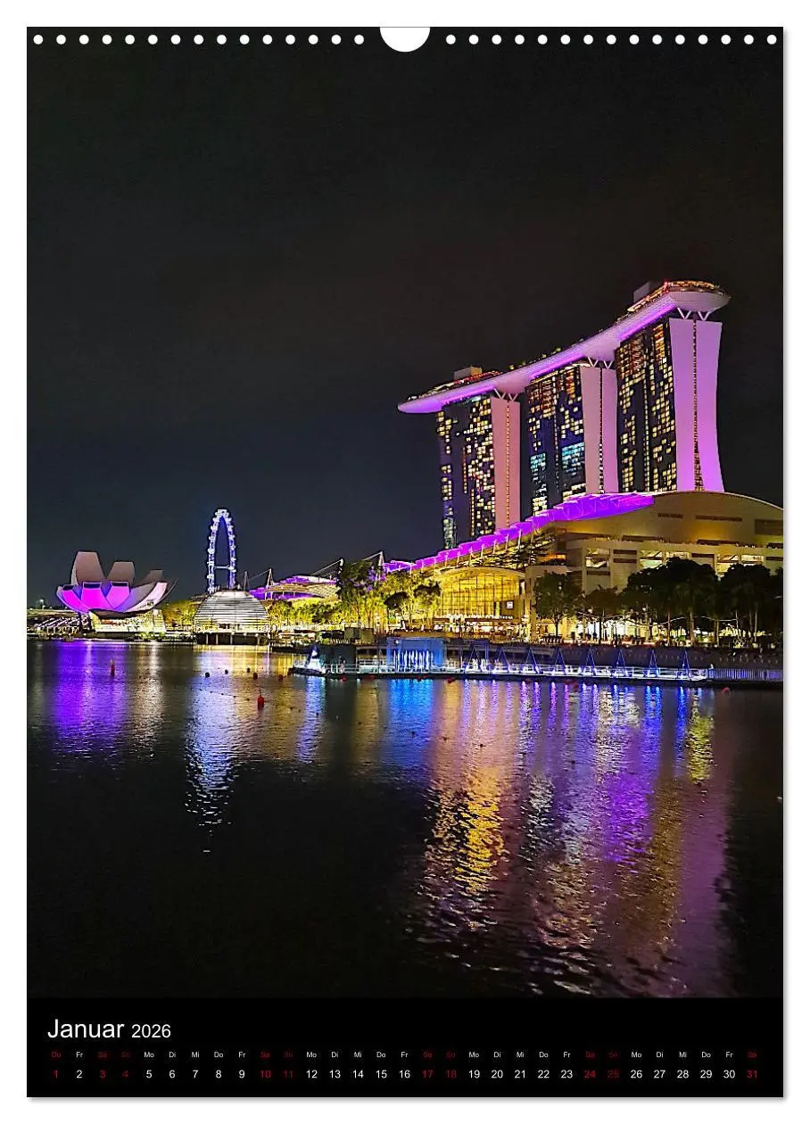 Bild: 9783516244717 | Singapur - Faszinierende Lichterwelt Marina Bay (Wandkalender 2026...