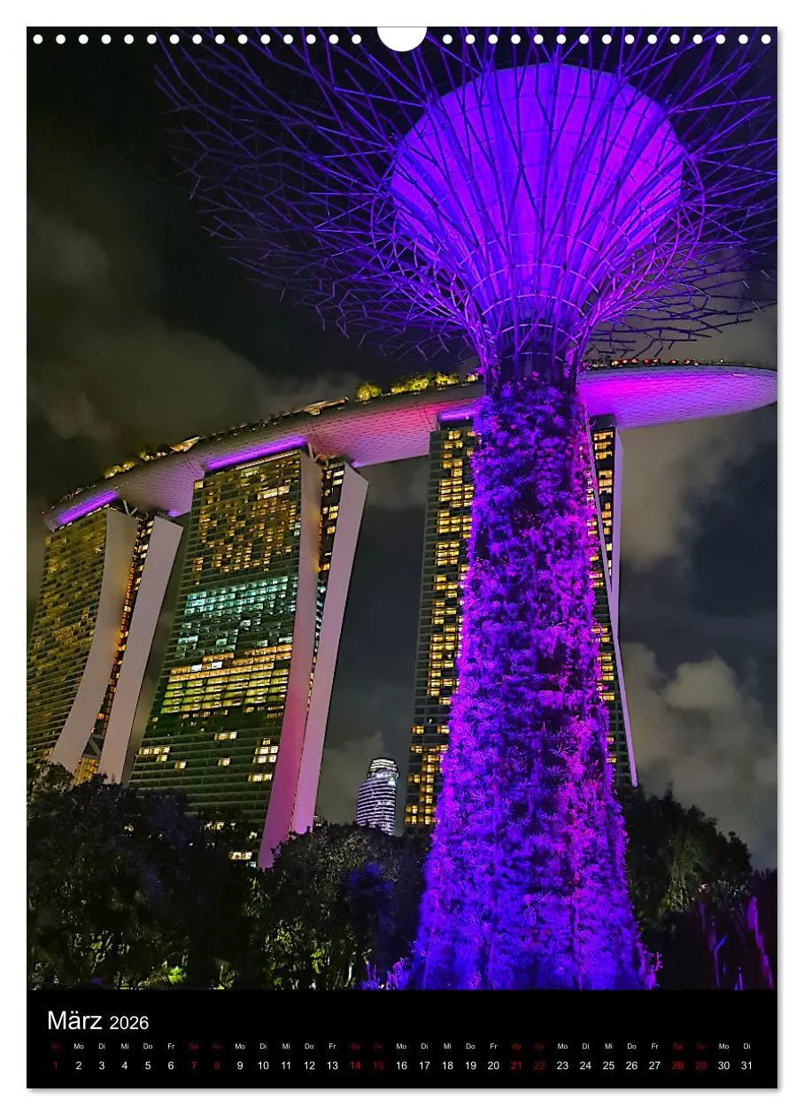 Bild: 9783516244717 | Singapur - Faszinierende Lichterwelt Marina Bay (Wandkalender 2026...