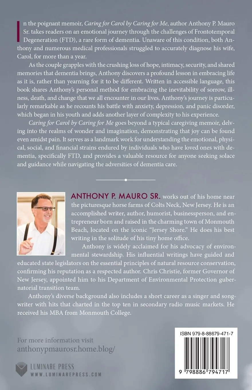 Rückseite: 9798886794717 | Caring for Carol by Caring for Me | Anthony P. Mauro Sr. | Taschenbuch