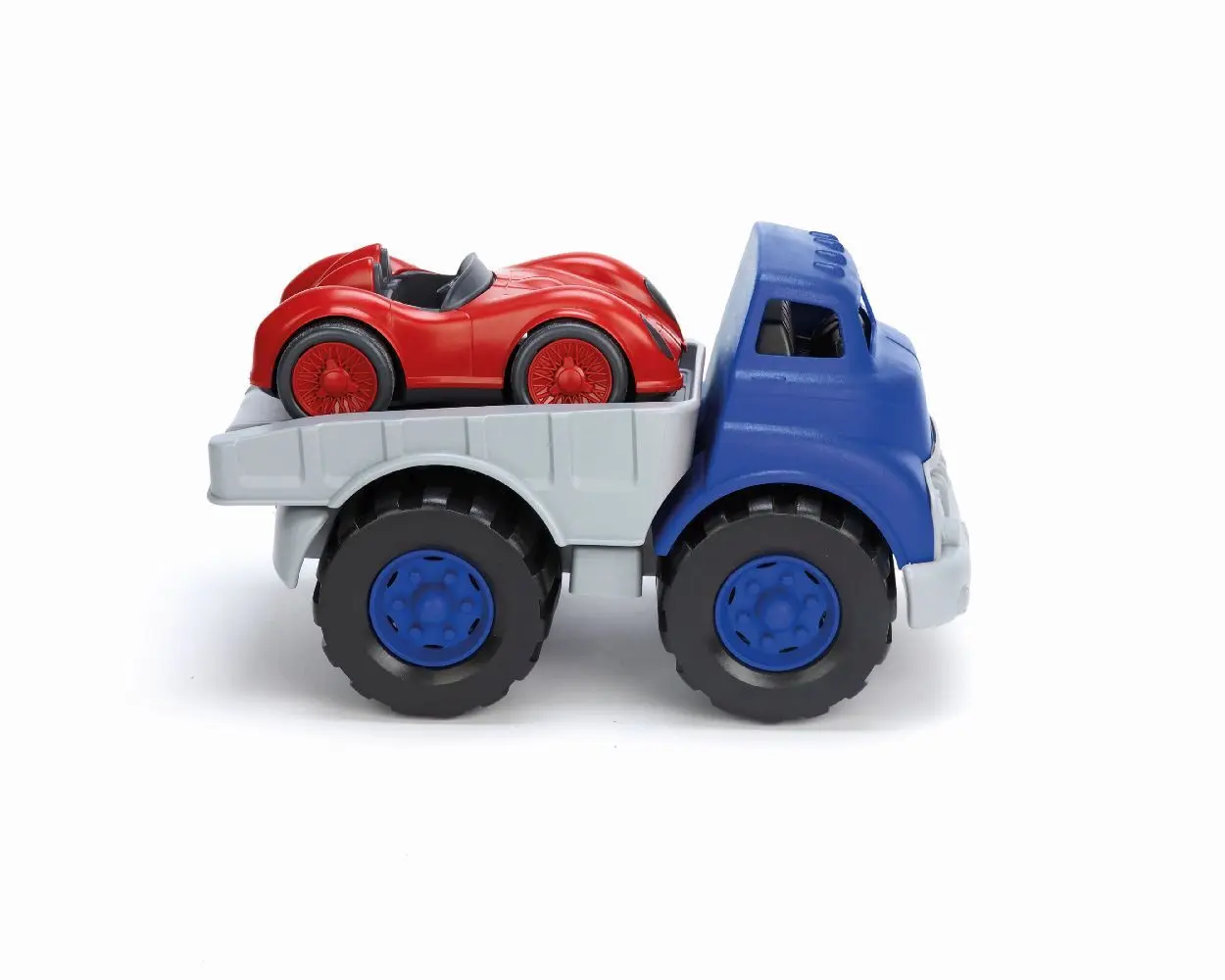 Bild: 793573714817 | GREENTOYS - Tieflader mit rotem Rennwagen | Green Toys | 8671481