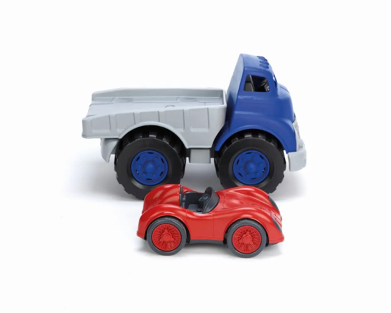 Bild: 793573714817 | GREENTOYS - Tieflader mit rotem Rennwagen | Green Toys | 8671481