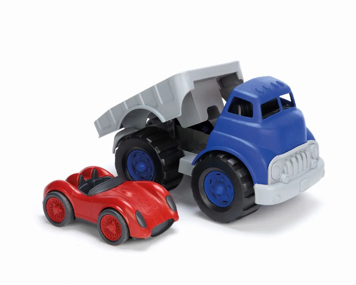 Bild: 793573714817 | GREENTOYS - Tieflader mit rotem Rennwagen | Green Toys | 8671481