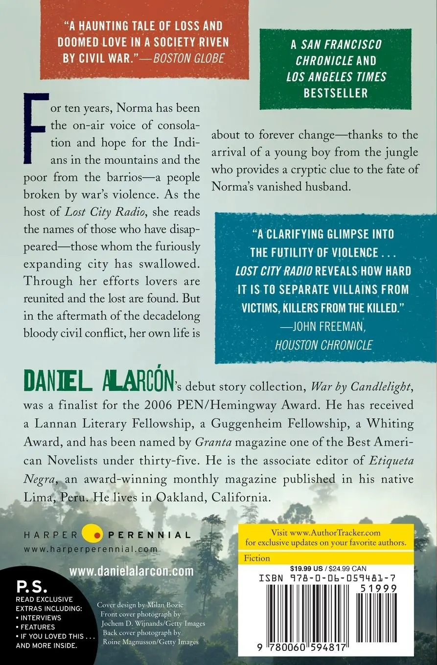 Rückseite: 9780060594817 | Lost City Radio | Daniel Alarcon | Taschenbuch | Englisch | 2008