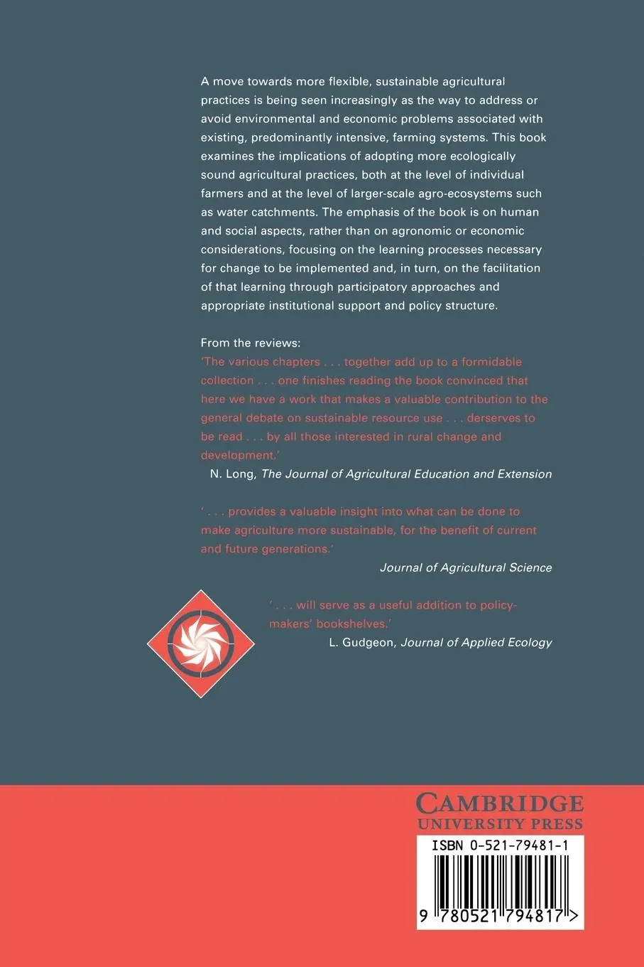 Rückseite: 9780521794817 | Facilitating Sustainable Agriculture | N. G. Roling (u. a.) | Buch