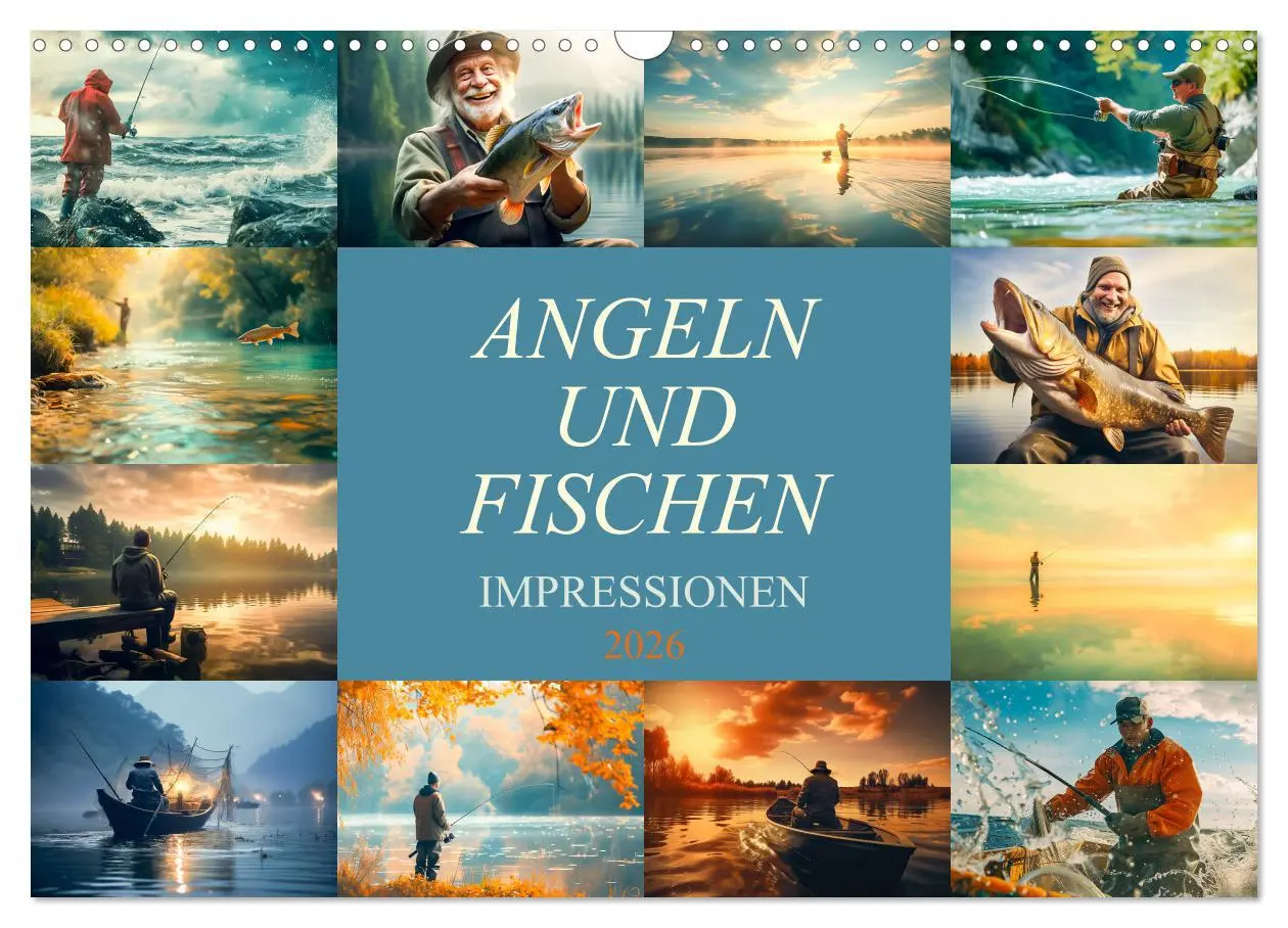 Cover: 9783457454817 | Angeln und Fischen Impressionen (Wandkalender 2026 DIN A3 quer),...