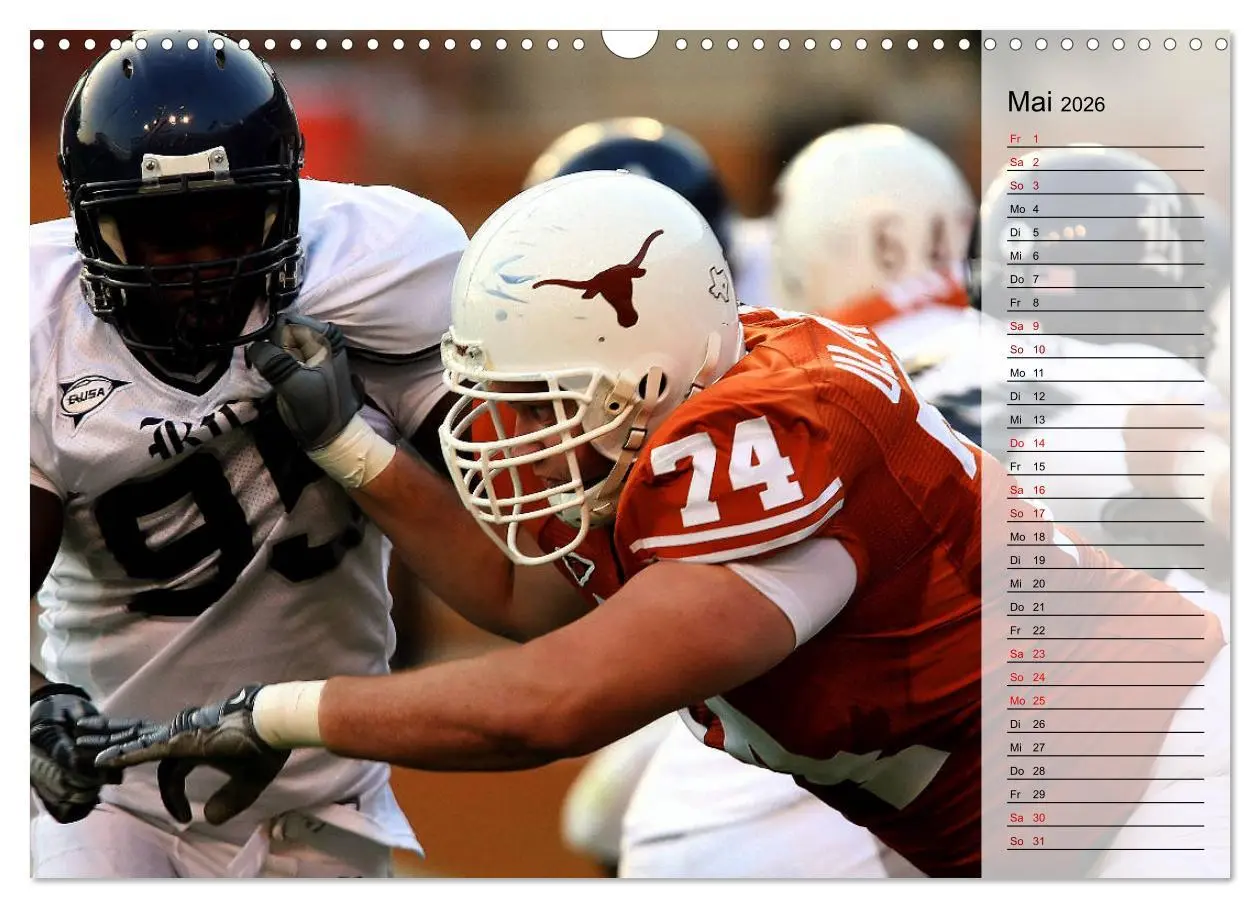 Bild: 9783457904817 | American Football - Touchdown (Wandkalender 2026 DIN A3 quer),...