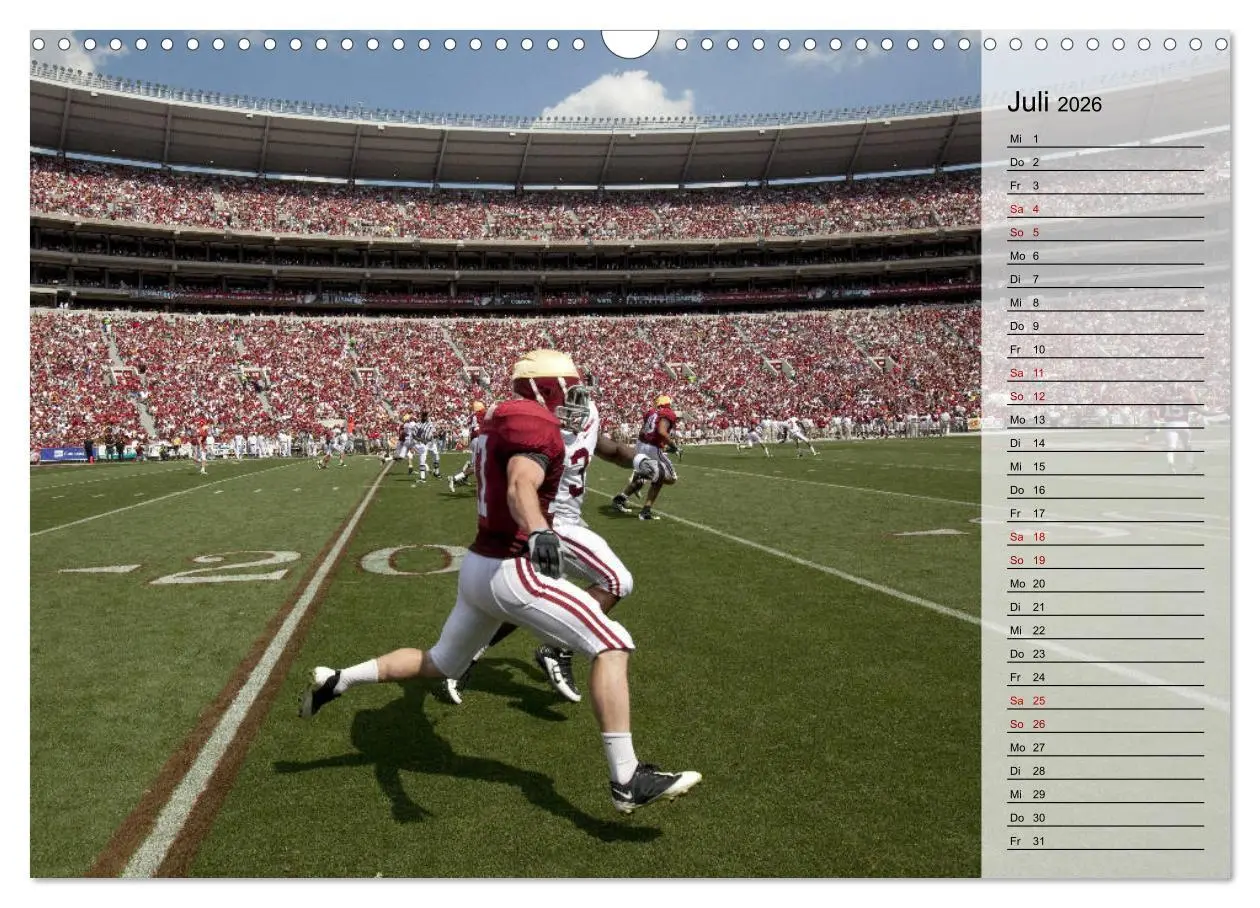 Bild: 9783457904817 | American Football - Touchdown (Wandkalender 2026 DIN A3 quer),...
