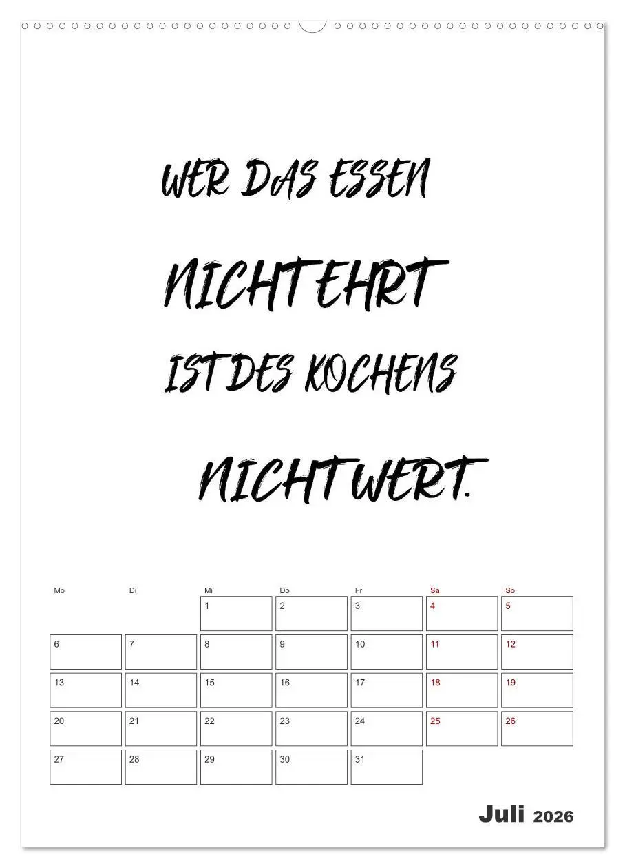 Bild: 9783516304817 | Sprüche für die Küche. Mit Jahresplaner (hochwertiger Premium...