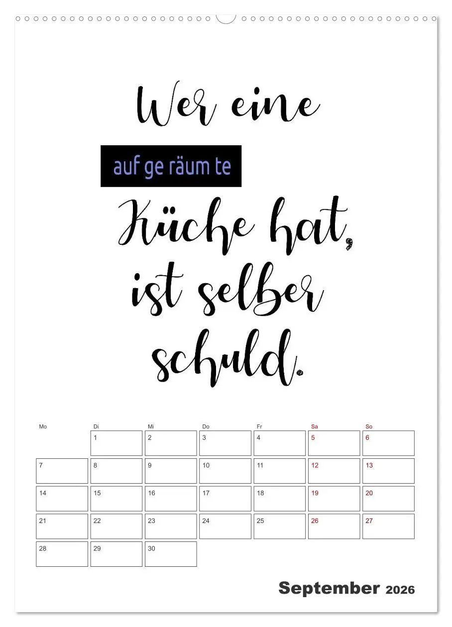 Bild: 9783516304817 | Sprüche für die Küche. Mit Jahresplaner (hochwertiger Premium...