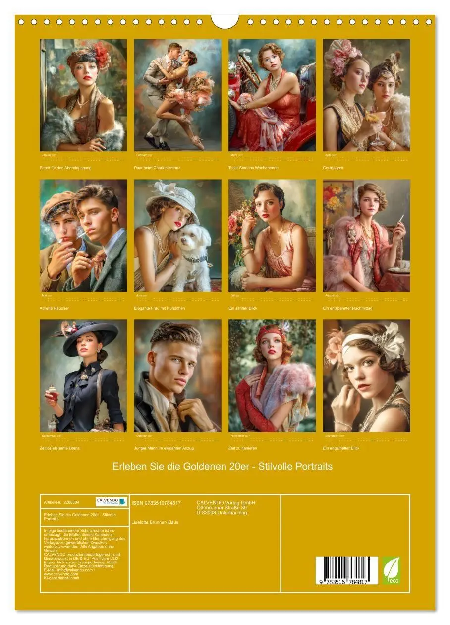 Bild: 9783516784817 | Erleben Sie die Goldenen 20er - Stilvolle Portraits (Wandkalender...
