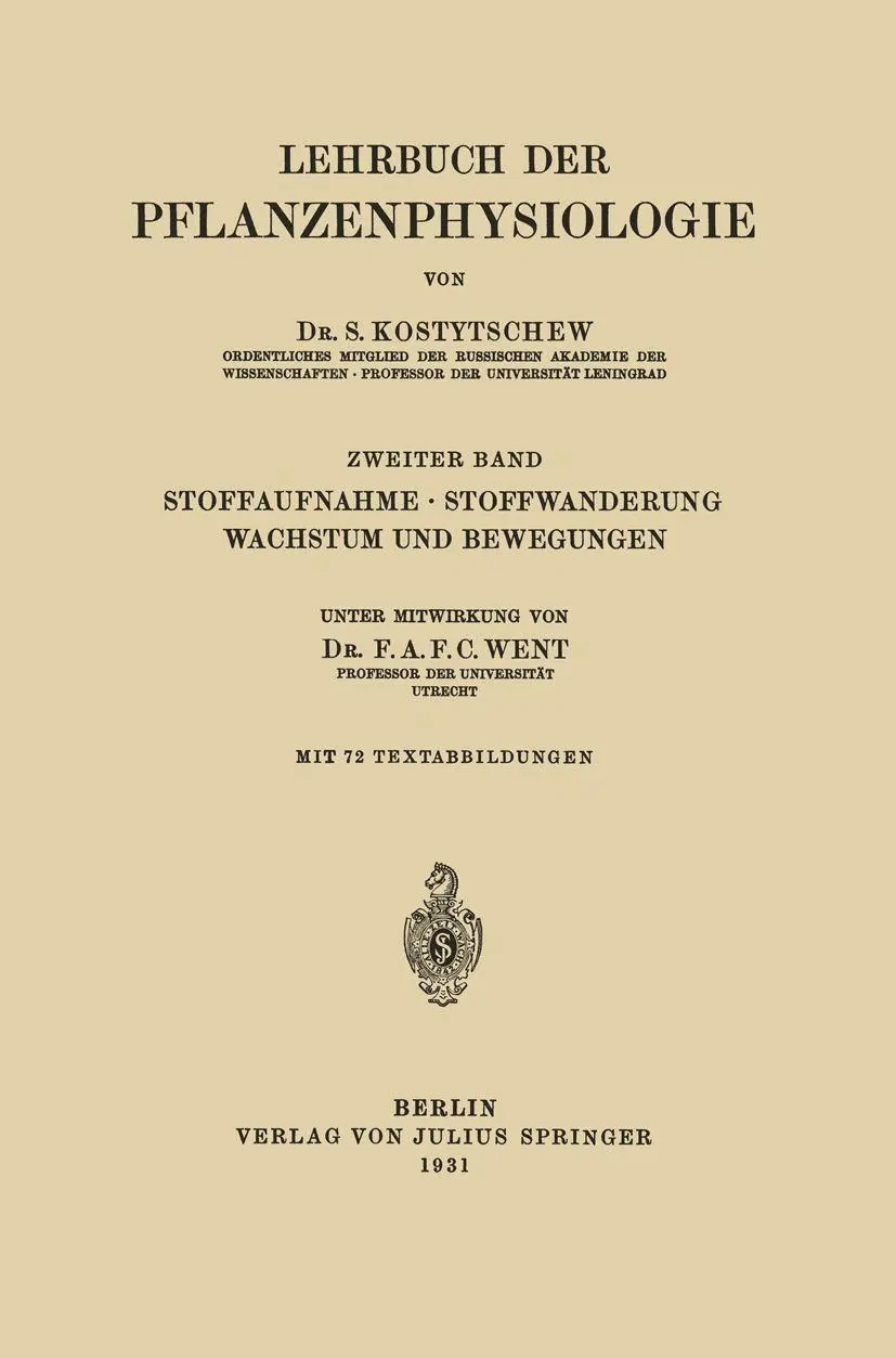 Stoffaufnahme · Stoffwanderung Wachstum und Bewegungen