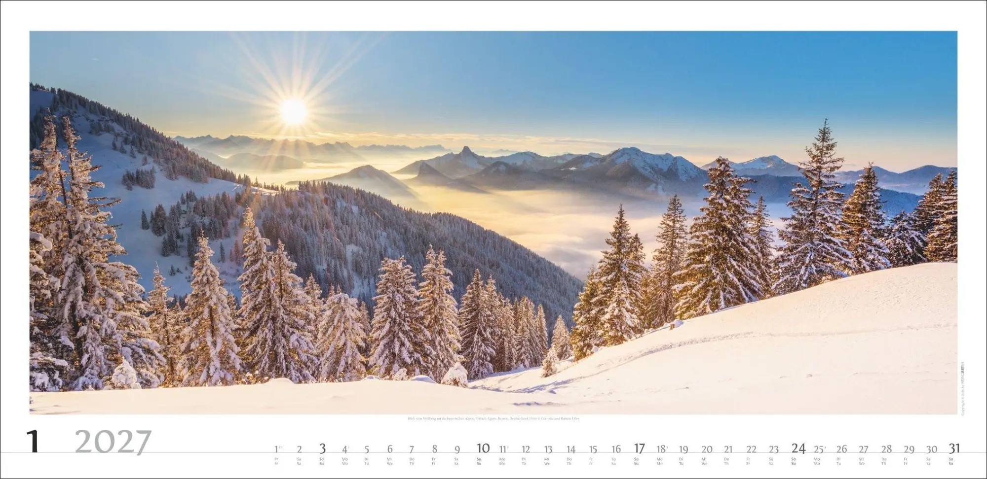 Bild: 9783839904817 | Alpenpanorama Kalender 2027 | Cornelia Dörr | Kalender | Spiralbindung