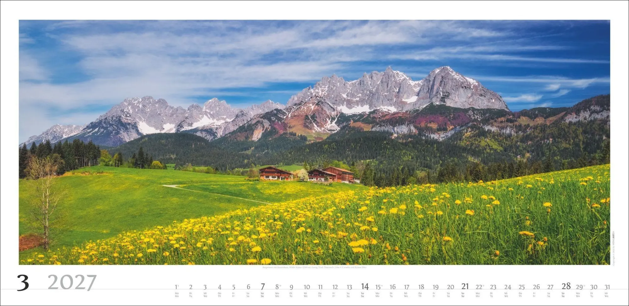 Bild: 9783839904817 | Alpenpanorama Kalender 2027 | Cornelia Dörr | Kalender | Spiralbindung