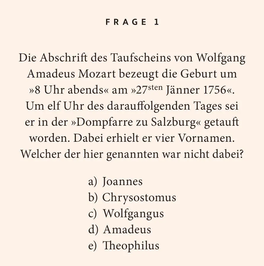 Bild: 9783899784817 | Mozart-Quiz | 100 Fragen und Antworten | Reinhard Palmer | Taschenbuch