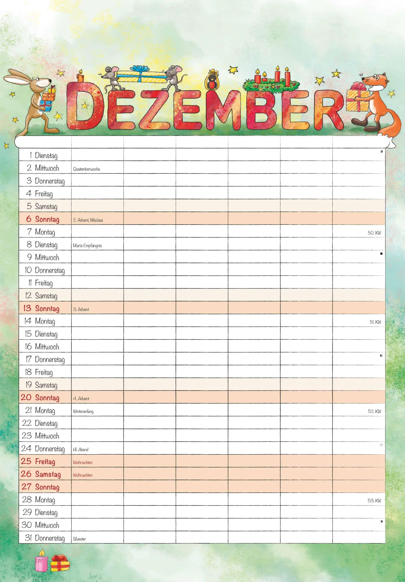 Bild: 4069095004917 | Familienplaner Cartoon 2026- Bildkalender 23,7x34 cm - 6 Spalten -...