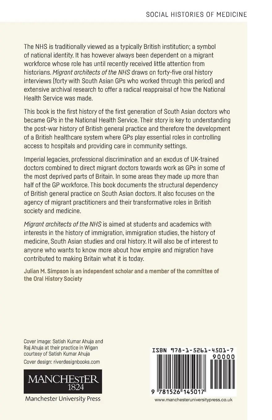 Rückseite: 9781526145017 | Migrant architects of the NHS | Julian Simpson | Taschenbuch | 2020