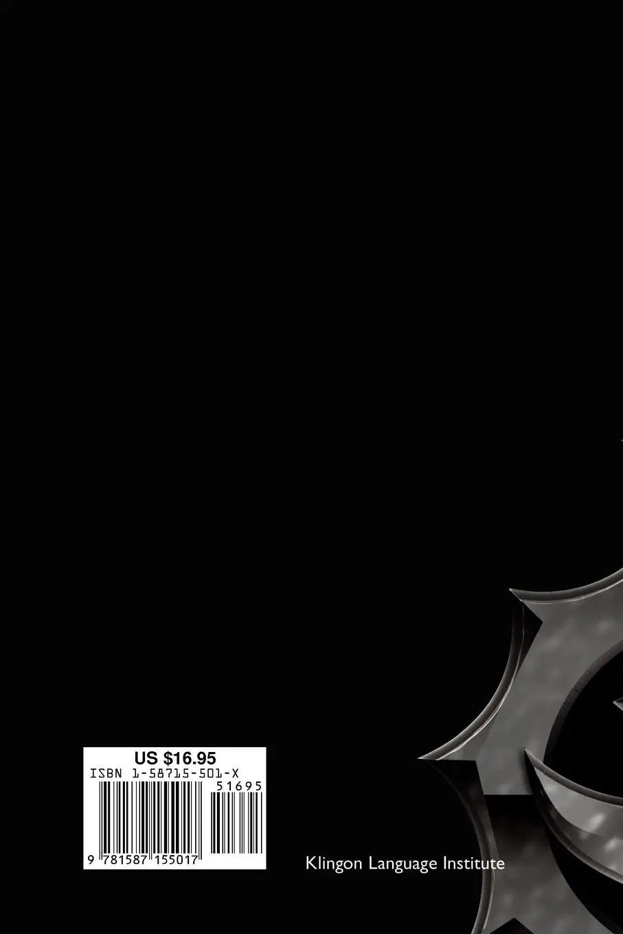 Rückseite: 9781587155017 | Much Ado about Nothing (Klingon Language Edition) | Shakespeare | Buch