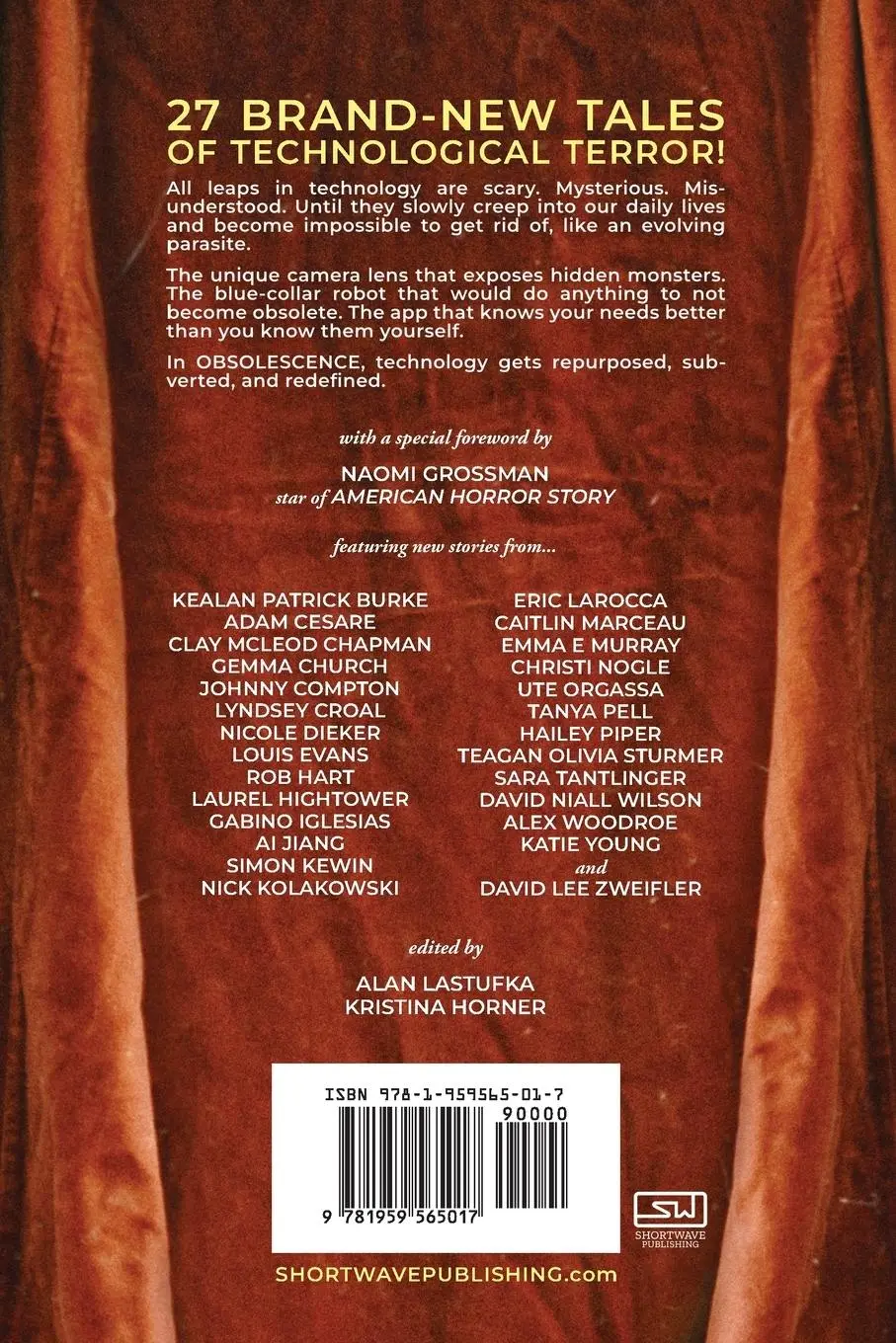 Rückseite: 9781959565017 | OBSOLESCENCE | A Dark Sci-Fi, Fantasy, and Horror Anthology | Buch