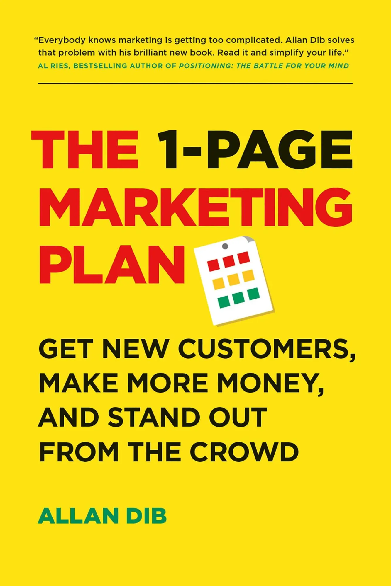 Cover: 9781989025017 | The 1-Page Marketing Plan | Allan Dib | Taschenbuch | Englisch | 2018