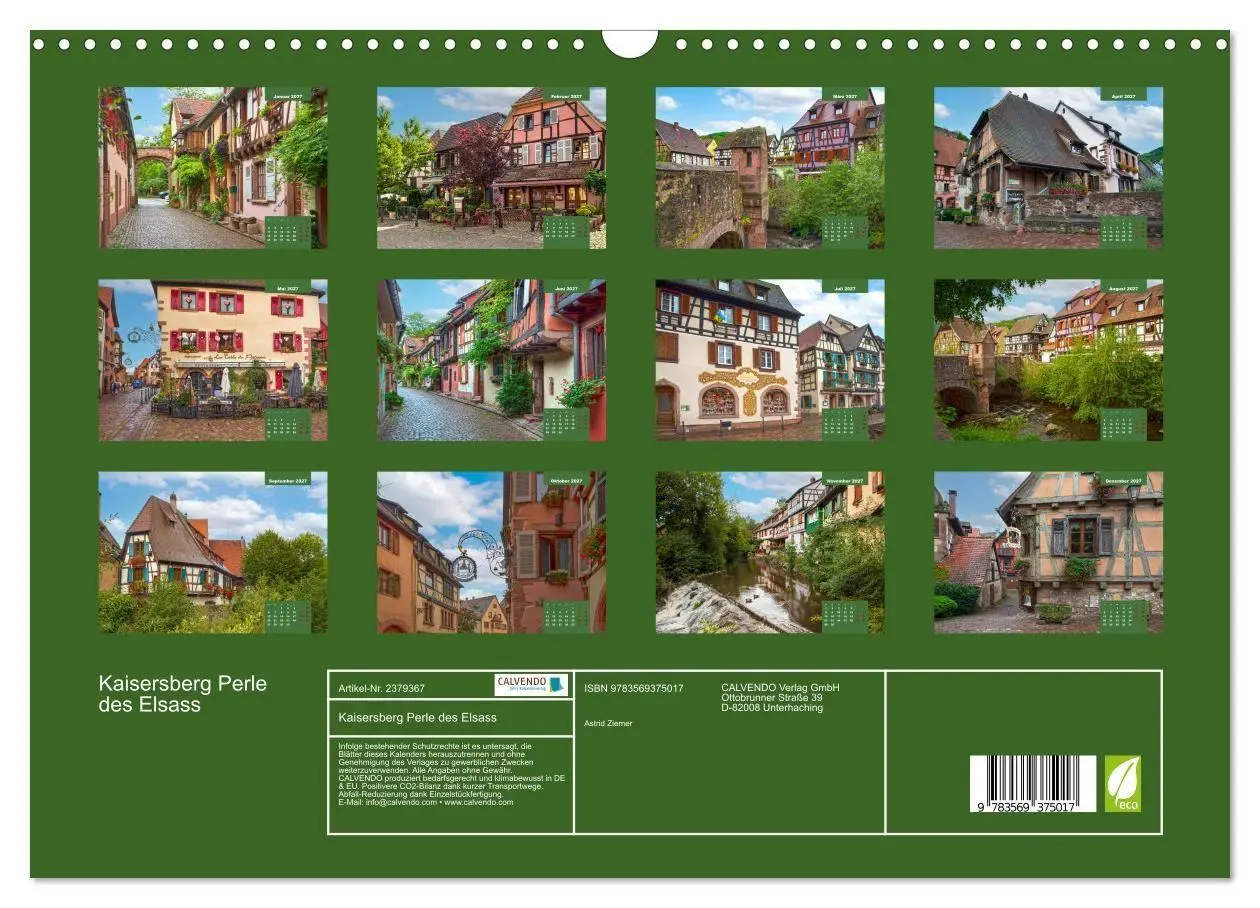 Bild: 9783569375017 | Kaisersberg Perle des Elsass (Wandkalender 2027 DIN A3 quer),...