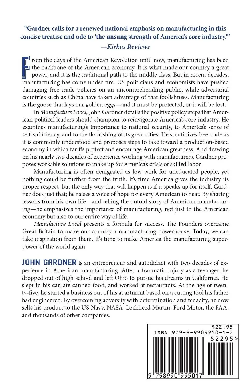 Rückseite: 9798990995017 | Manufacture Local | John Gardner | Taschenbuch | Englisch | 2024