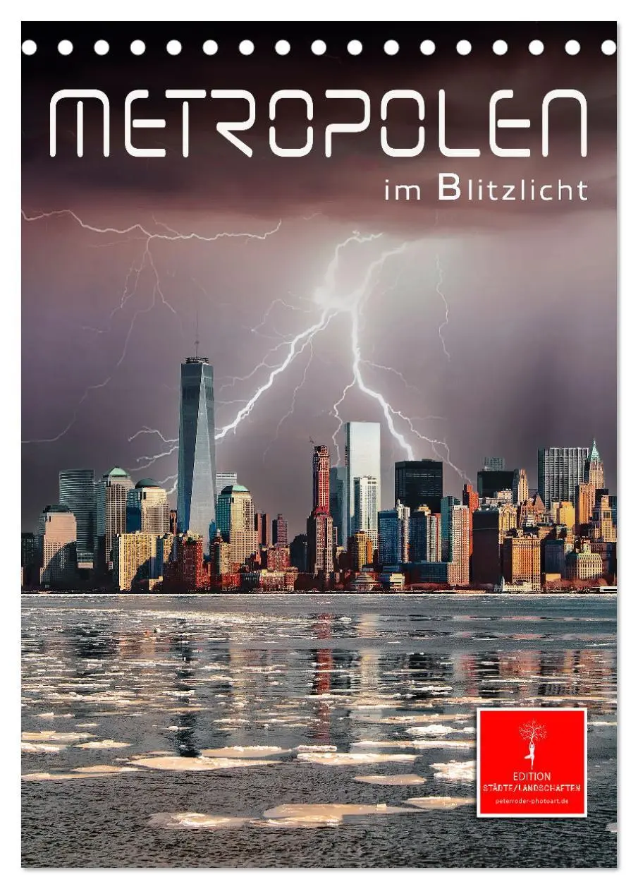 Cover: 9783516345117 | Metropolen im Blitzlicht (Tischkalender 2026 DIN A5 hoch), CALVENDO...
