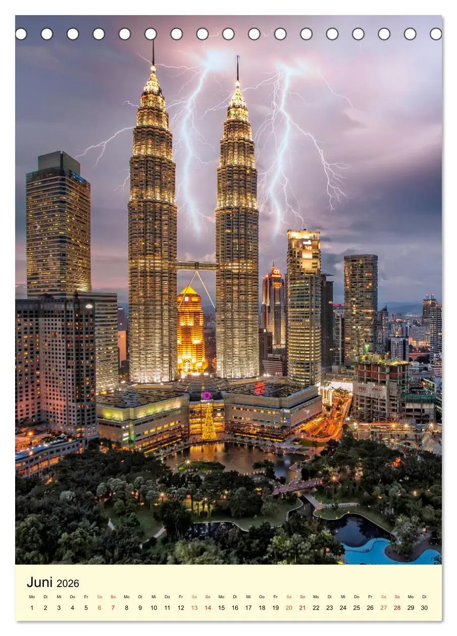 Bild: 9783516345117 | Metropolen im Blitzlicht (Tischkalender 2026 DIN A5 hoch), CALVENDO...