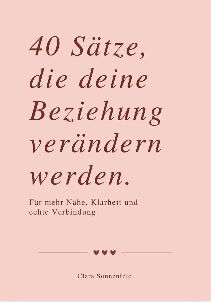 Cover: 9791281365117 | 40 SÄTZE, DIE DEINE BEZIEHUNG VERÄNDERN | Clara Sonnenfeld | Buch