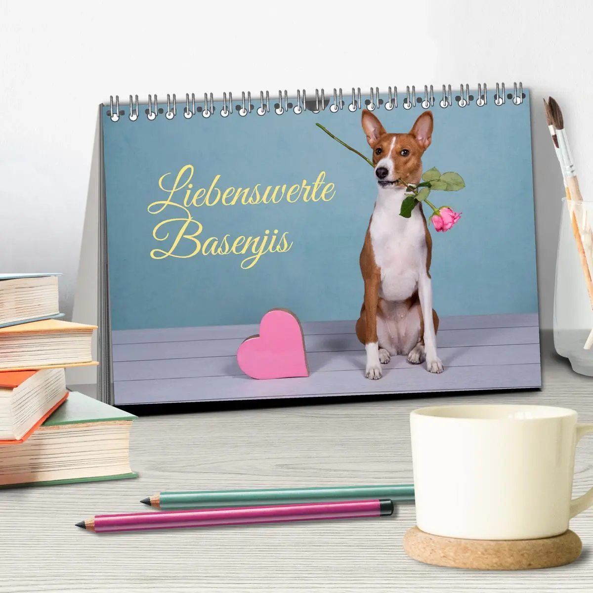 Bild: 9783457555217 | Liebenswerte Basenjis (Tischkalender 2026 DIN A5 quer), CALVENDO...