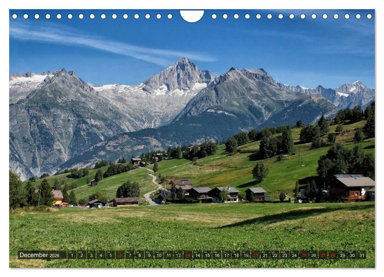 Bild: 9783516575217 | Valais Swiss Beauty (Wall Calendar 2026 DIN A4 landscape), CALVENDO...