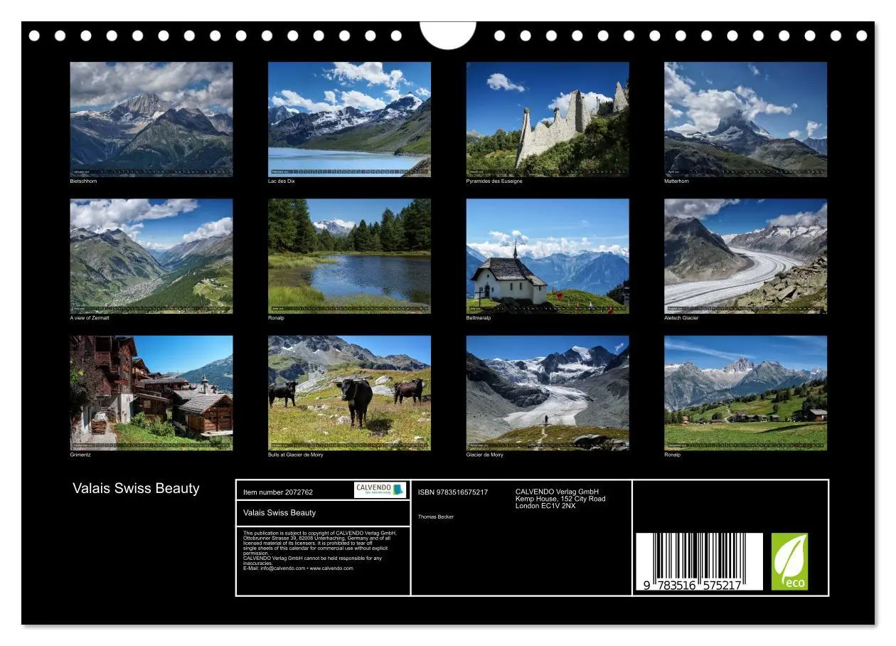 Bild: 9783516575217 | Valais Swiss Beauty (Wall Calendar 2026 DIN A4 landscape), CALVENDO...