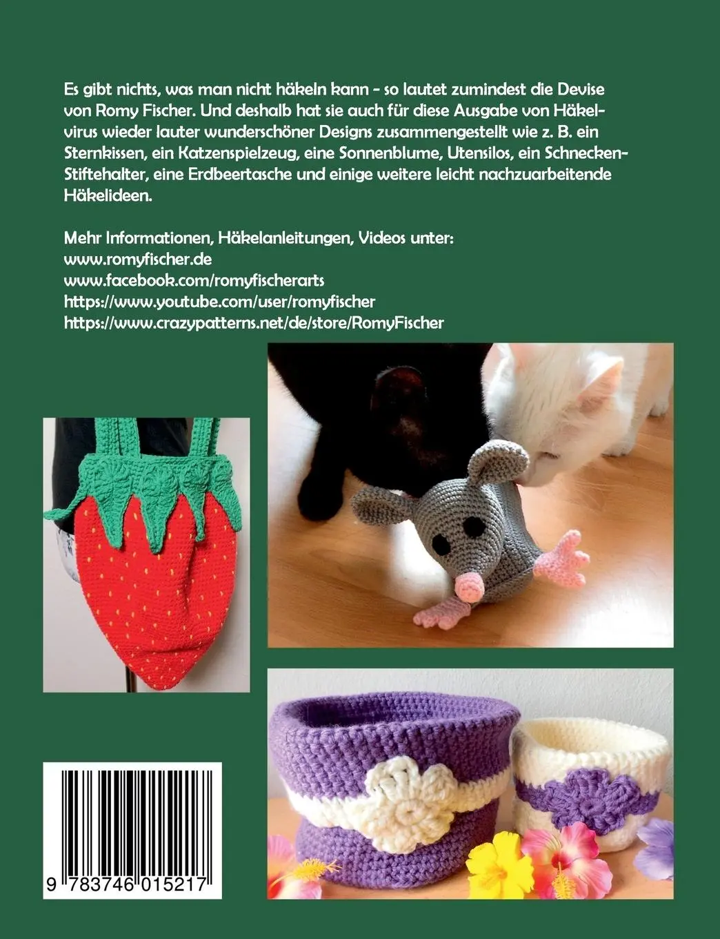Rückseite: 9783746015217 | Häkelvirus 3 | Romy Fischer | Taschenbuch | 56 S. | Deutsch | 2017