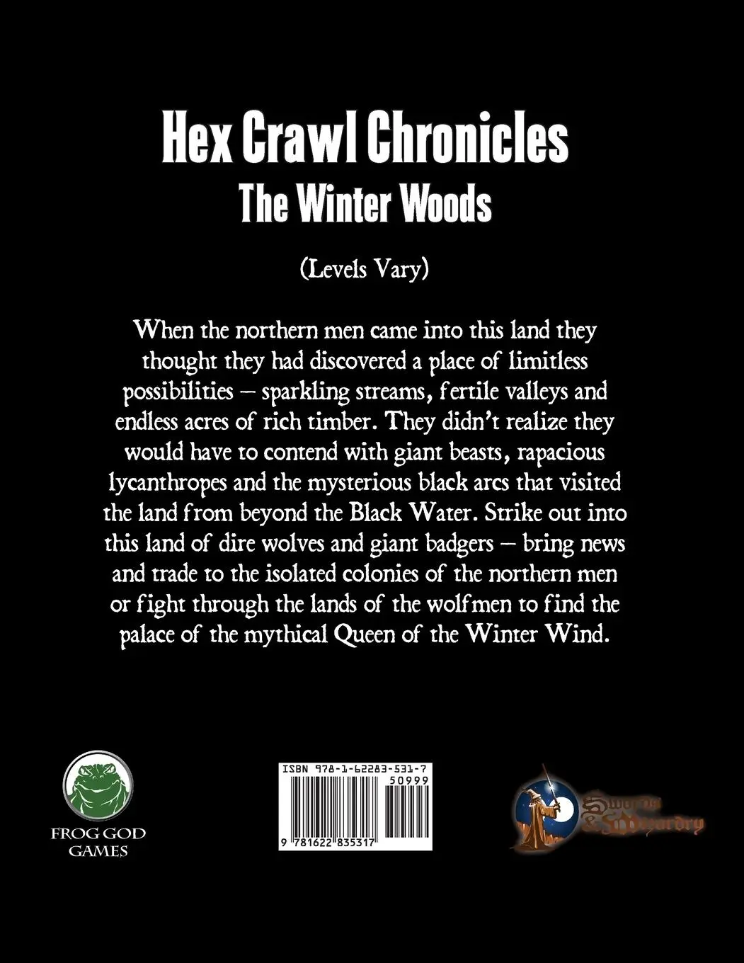 Rückseite: 9781622835317 | Hex Crawl Chronicles 2 | The Winter Woods - Swords &amp; Wizardry | Stater