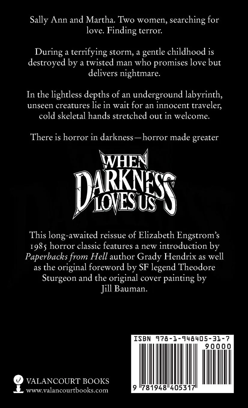Rückseite: 9781948405317 | When Darkness Loves Us (Paperbacks from Hell) | Elizabeth Engstrom