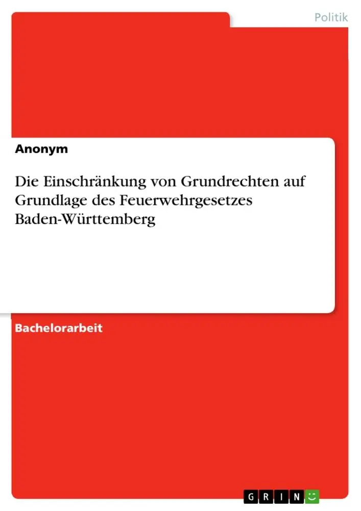 Cover: 9783346115317 | Die Einschränkung von Grundrechten auf Grundlage des...
