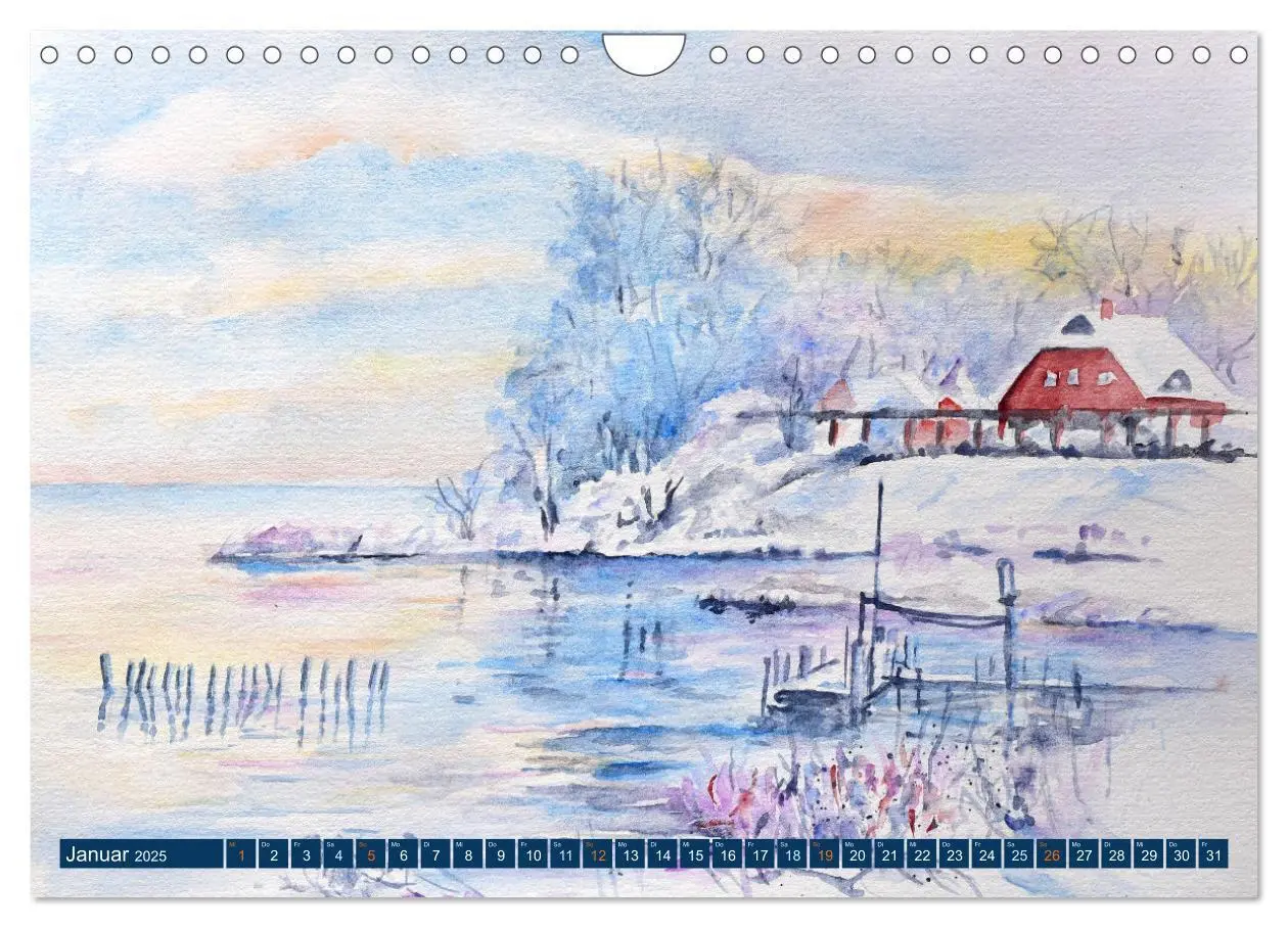 Bild: 9783435075317 | Rügen Impressionen in Aquarell (Wandkalender 2025 DIN A4 quer),...