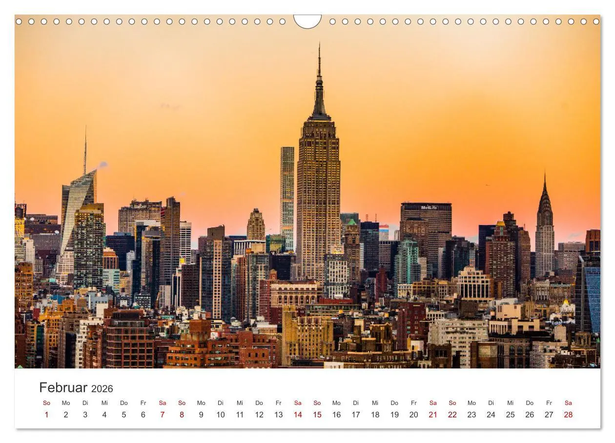 Bild: 9783457615317 | Über den Wolken in New York (Wandkalender 2026 DIN A3 quer),...