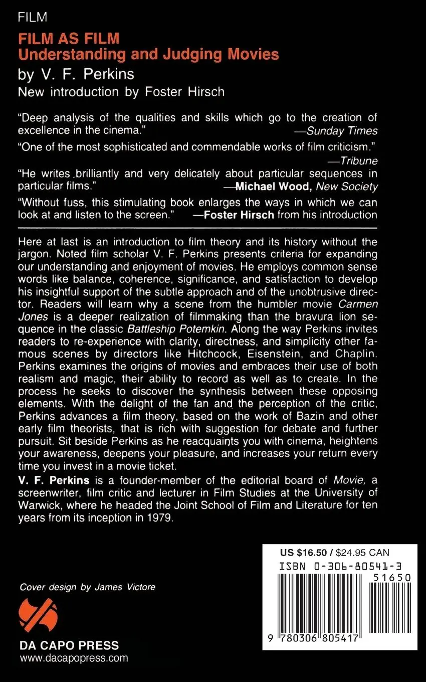 Rückseite: 9780306805417 | Film as Film | Understanding and Judging Movies | V. F. Perkins | Buch
