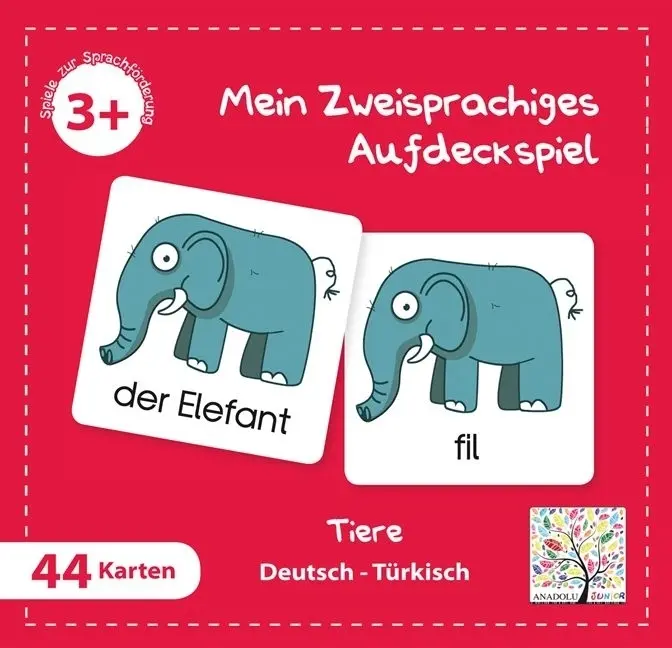 Cover: 9783861215417 | Mein Zweisprachiges Aufdeckspiel, Tiere, Türkisch (Kinderspiel) | 2016