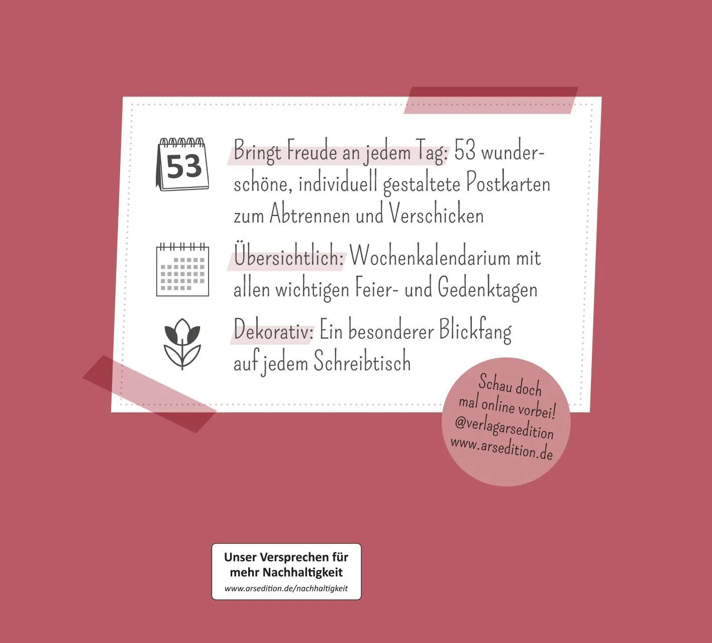 Rückseite: 4014489135517 | Postkartenkalender Katzenweisheiten 2026 | Kalender | Spiralaufsteller