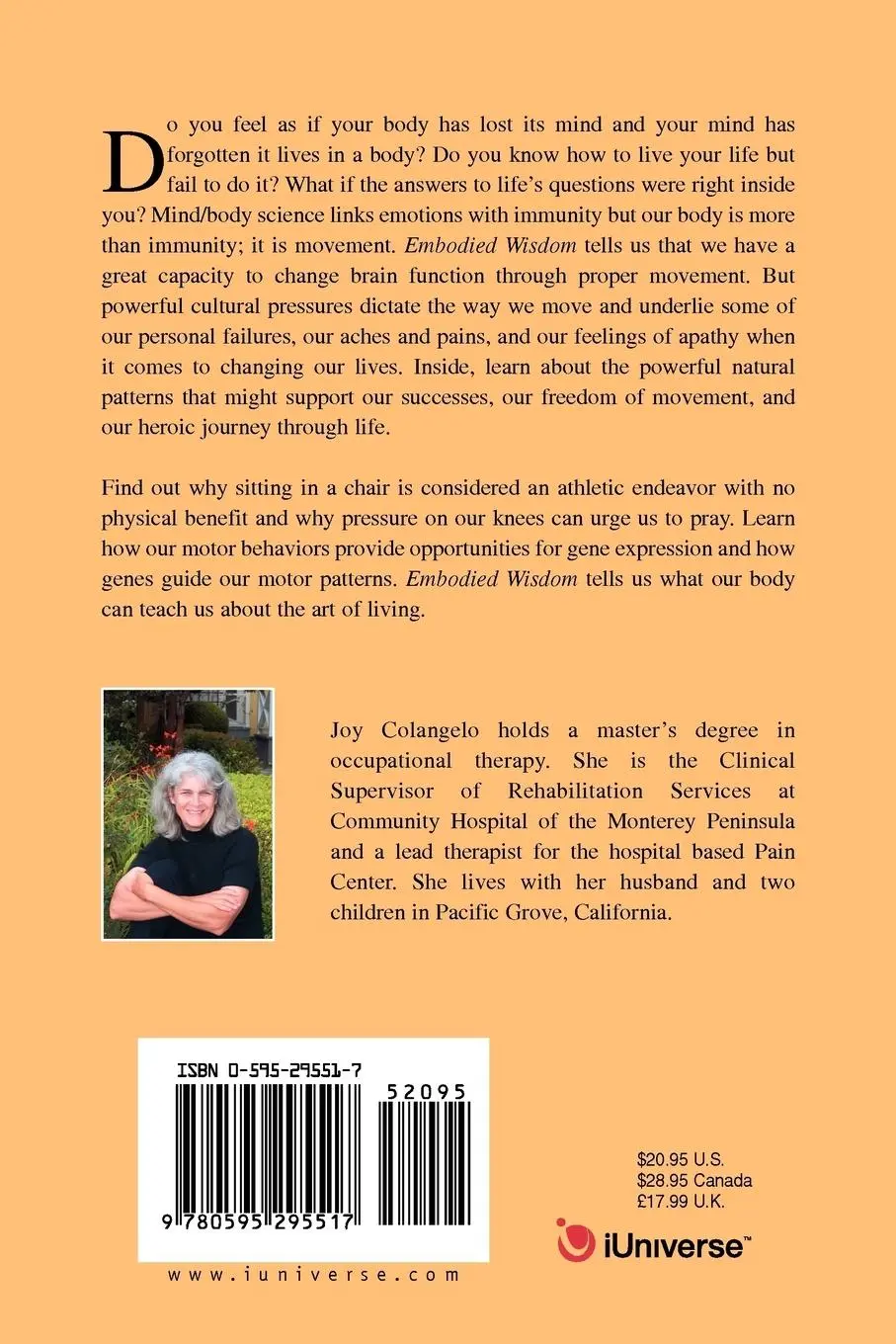 Rückseite: 9780595295517 | Embodied Wisdom | Joy Colangelo | Taschenbuch | Englisch | 2003
