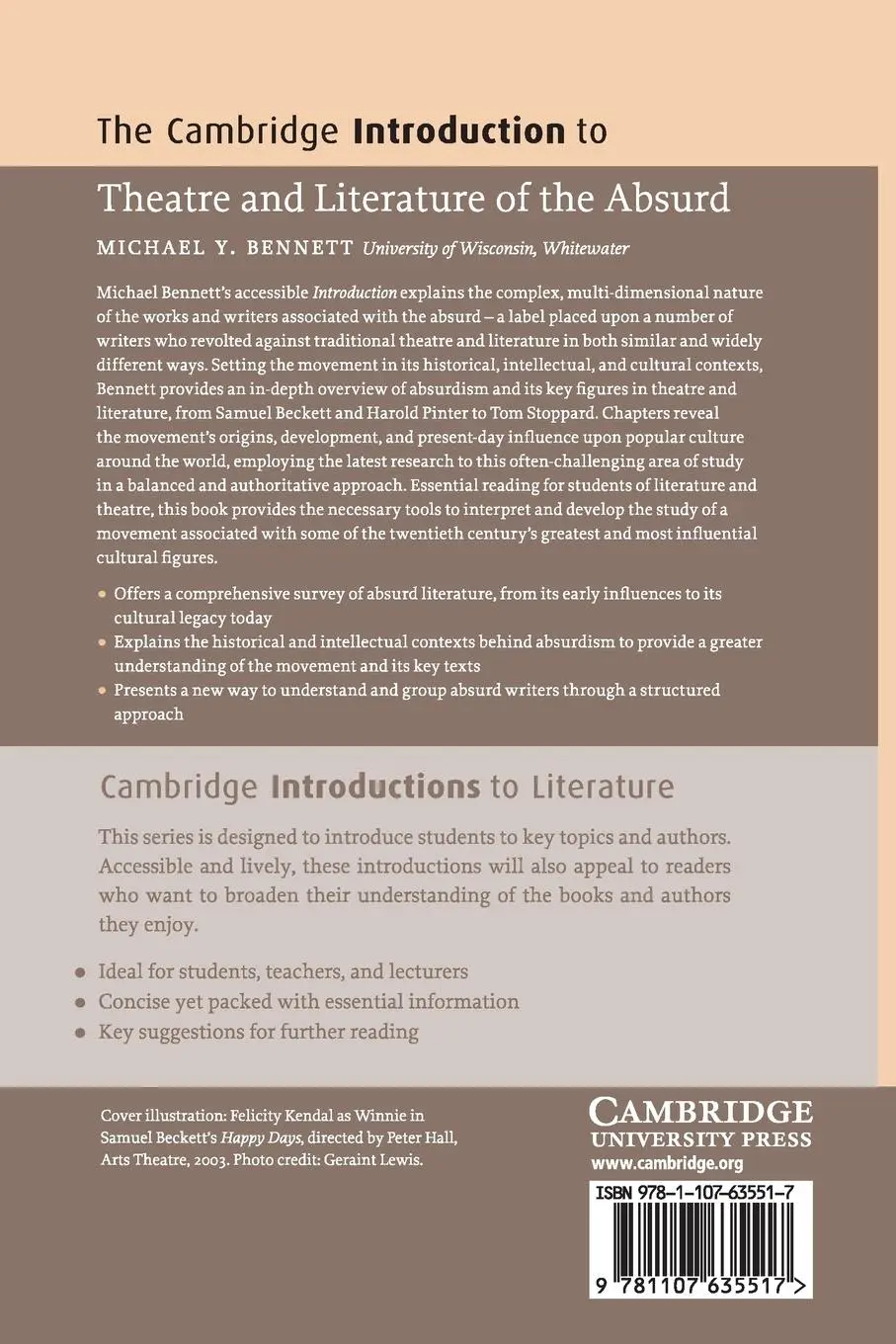 Rückseite: 9781107635517 | The Cambridge Introduction to Theatre and Literature of the Absurd