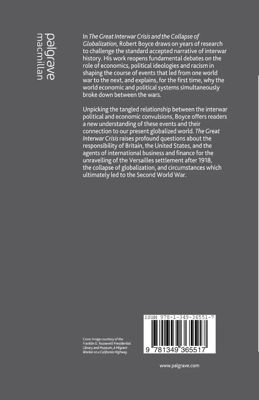 Rückseite: 9781349365517 | The Great Interwar Crisis and the Collapse of Globalization | R. Boyce