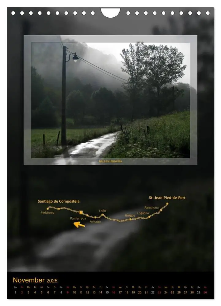 Bild: 9783457075517 | Jakobsweg - Camino Francés (Wandkalender 2025 DIN A4 hoch),...