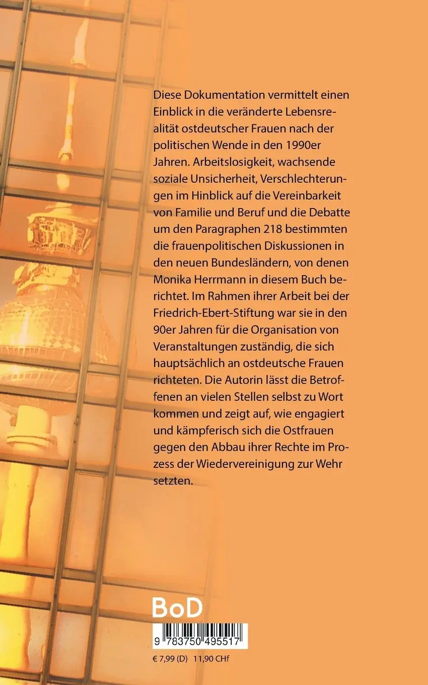 Rückseite: 9783750495517 | DDR-Frauen nach der Wende | Monika Herrmann | Taschenbuch | 104 S.